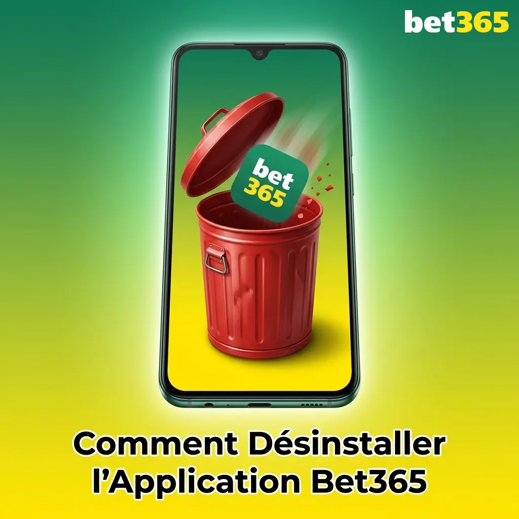 Étapes pour désinstaller l'application Bet365 sur Android et iPhone, avec confirmation de suppression de l'icône