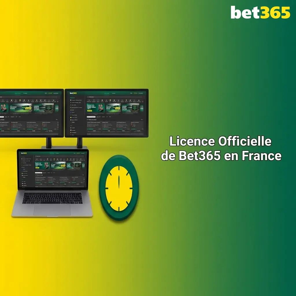 Licence officielle Bet365 délivrée par l'ANJ, régulateur français des jeux d'argent en ligne