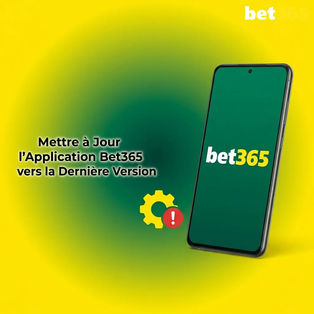 Mise à jour de l'application Bet365 Android avec notification APK et bouton de confirmation sur écran d'accueil